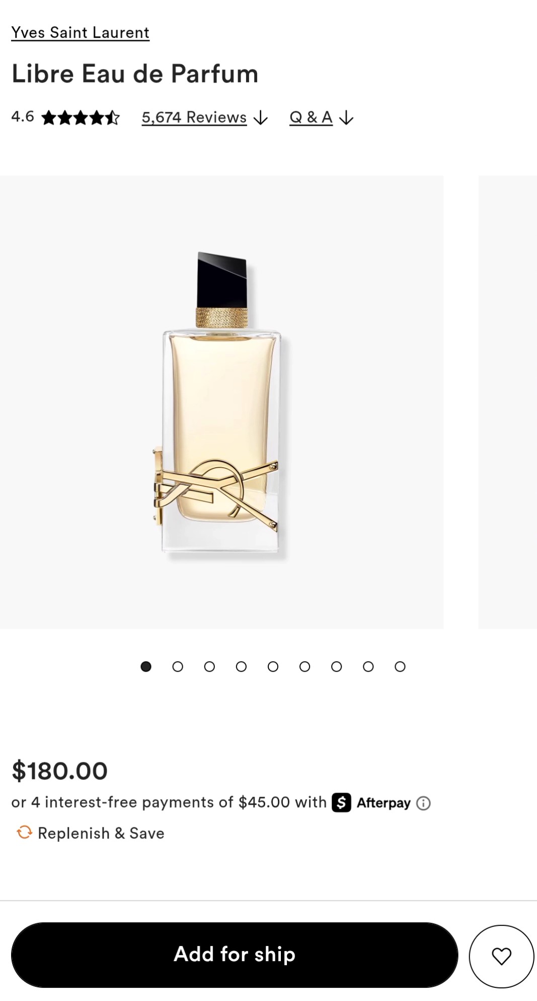 Simi extension panel on a YSL Libre product page